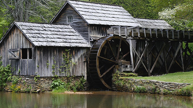 Fig. 4 : Moulin à eau, Mabry mill, Virginie, USA, 1905 – Source : David Hanks, Pixabay