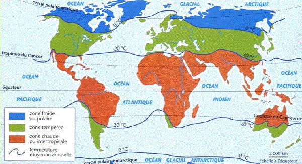 Fig. 5 : Carte des climats dans le monde – Source : www.pass-education.fr