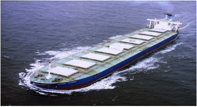 Fig. 9 : Transport de minerai sur un Capesize – Source : Shiptradehouse.com