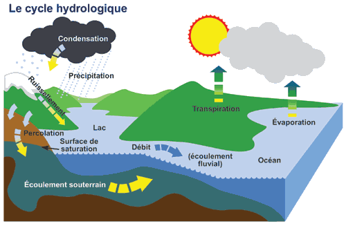 Fig. 2 : Bien connaître l'hydrologie du site. Source : Canada.ca 