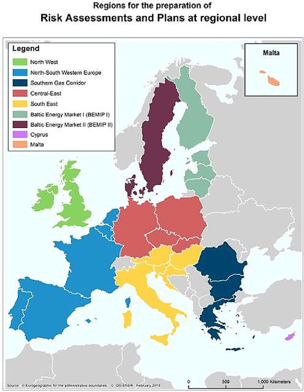 Fig. 2 : La régionalisation des risques - Source : Eurogeographic for the administrative boundaries, fév. 2016