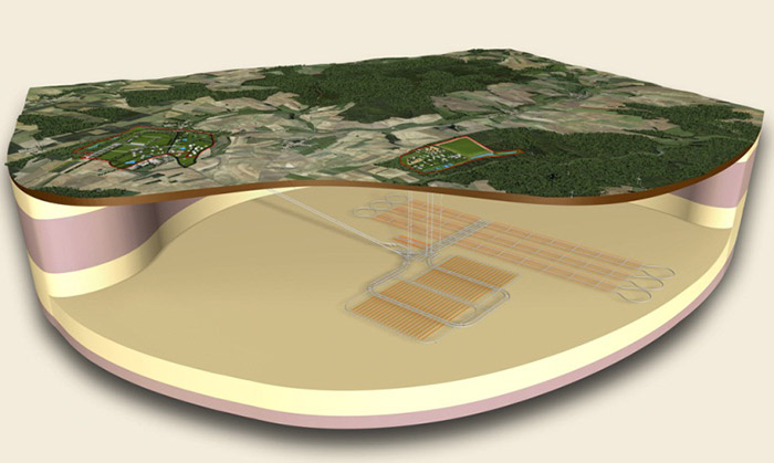 Fig. 10 : Architecture globale du stockage géologique profond – Source : www.andra.fr