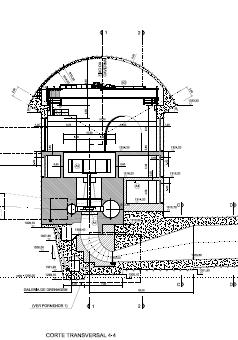 Fig. 14 : Coupe type d’une centrale de haute chute équipée de turbine Francis