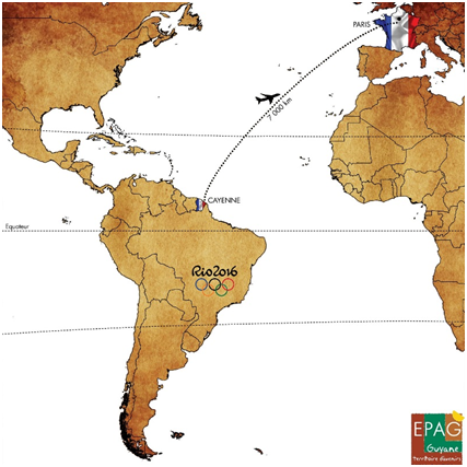 Fig. 1 : Situation géographique de la Guyane – Source : EPAG