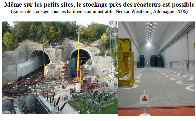 Fig. 2 : Stockage à sec en sub-surface des combustibles irradiés