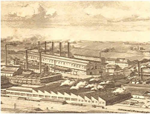 Fig. 6 : L’usine Henrichshütte dans la Ruhr en 1880 - Source : Slg. LWL-Industriemuseum) http://www.zeitreise-ruhr.de/chronik/420-politische_wirtschaftliche_entwicklung_1850-1890.html