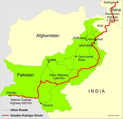 Fig. 4. China-Pakistan Economic Corridor. Source: Indian Defense Review. 