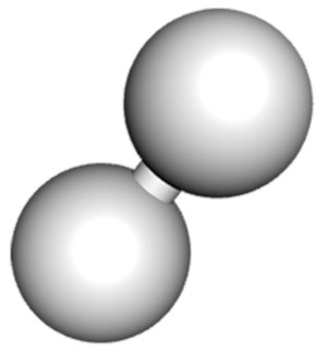 Molecule dihydrogène H2