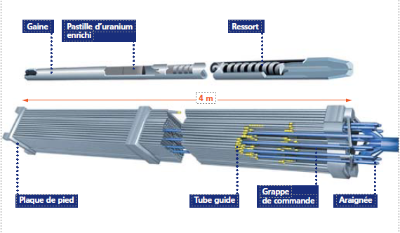 Figure 6 - Structure d'un élément combustible REP